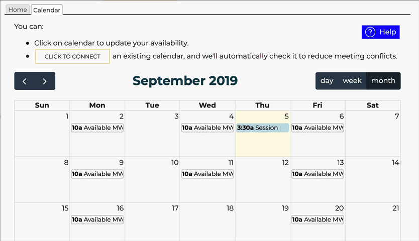 Register Calendar